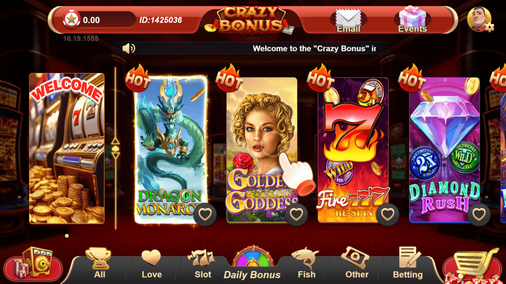 interface of Crazy Bonus 777